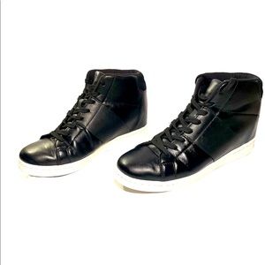 ALDO Women’s Sz 8.5 Black High Top Wedge Casual Sneaker